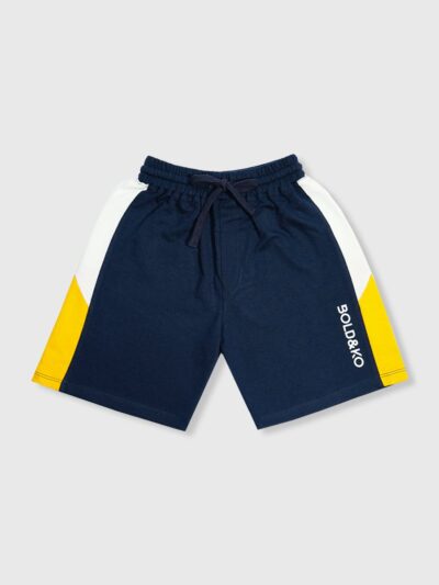 Short With Printed Logo In Navy