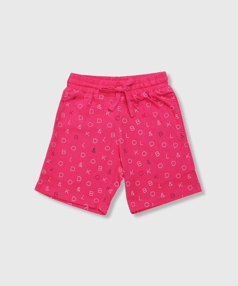 Signature Full Print Shorts In Pink