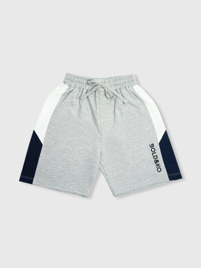 Short With Printed Logo In Grey