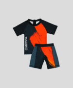 Rashguard Set In Red Abstract