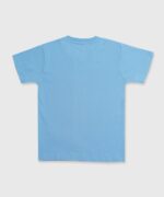 T-Shirt With Flocked Logo In Sky Blue