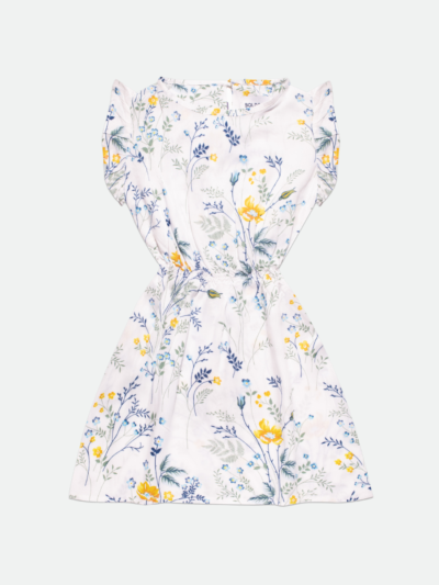 Mini Dress In White Floral